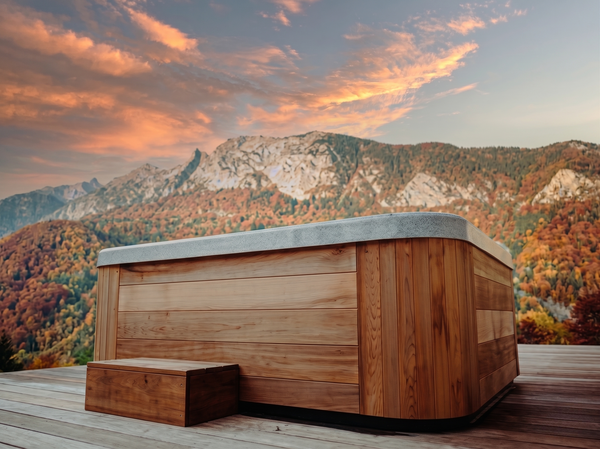 spa viskan avec vue imprenable sur les montages avec un coucher de soleil
